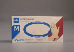 Medline MediGuard Stretch Vinyl Powder-Free Synthetic Gloves – Medium 100 Count