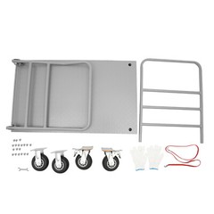 Platform Truck Cart, Heavy Duty Push Cart 2000LB with Detachable Rear Guardrail