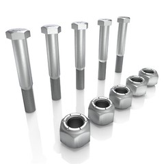 Grade 2 Shear Bolts for Rotary Cutters 1/2″ x 3-1/2″ with Nylock Nuts – 5 Pack