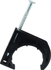 50 PCS 1″ Half Clamp Fixture Black J-Hook with Nail J Clamps For 1″ PEX Tubing/P