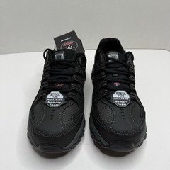 Skechers Work Cankton Men’s 7.5 Steel Toe Memory Foam Black Charcoal New