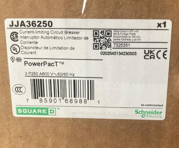 *New Factory Sealed SQUARE D PowerPact JJA36250 250A CIRCUIT BREAKER SCHNEIDER