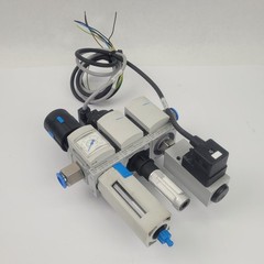 Festo MS4-LFR-1/4-D6-E-R-M-AS, Pneumatic Filter Regulator W/ Attachments – USED