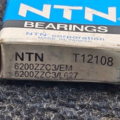 NTN 6200ZZC3/EM T12108 Single Row Radial Ball Bearing Double Shielded