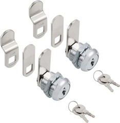 Easy-to-Install Chrome Cam Locks Keyed Alike – Security for Drawers & Vending
