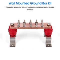 Wall Mounted Copper Ground Bar Terminal Grounding Busbar SM40 600Amp 1 PCS