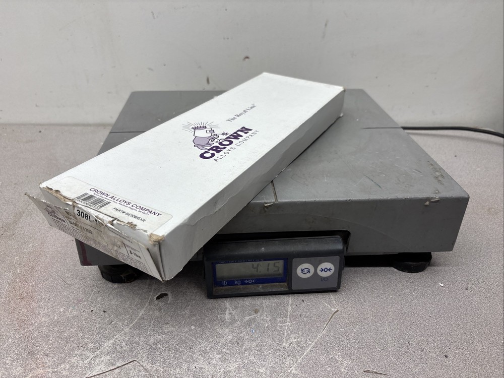 NEW 4.15lb BOX of Crown Alloy 3/32 E 308L-16 Stainless Steel Electrode SE308/EXN