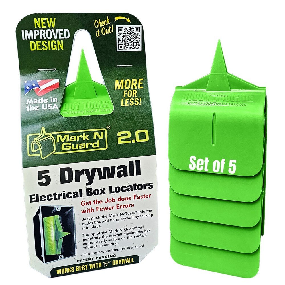 Buddy Tools Mark N Guard Drywall Outlet Marker Electrical Box Locating 5-PC NEW!