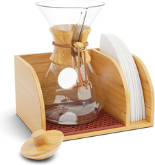 Pour over Caddy with Lid for Chemex Bodum Cosori Coffee Makers Brown |