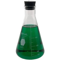 Kimble KIMAX 500ml Narrow Mouth Erlenmeyer Flask with Rubber Stopper (Single)