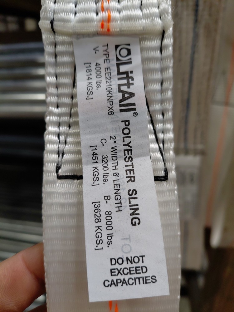 LIFT-ALL Web Sling/strap ,2″ X 6′ 4000 Pounds(lbs) Free Ship