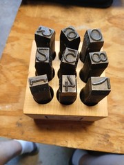 1/2 inch 12.7 mm Groove Grip Steel REVERSE Figure Stamps