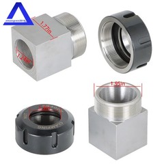 ER40 Hex + ER40 Square Collet Block Chuck Holder for CNC Lathe Engraving Machine
