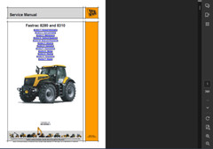 JCB 8280 FASTRAC TRACTOR SERVICE REPAIR SHOP MANUAL PDF USB