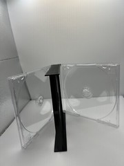 100 NEW CHUBBY 24MM Double (2) CD CASE WITH CLEAR TRAY, ASSEMBLED, 1057Q+KC02PK