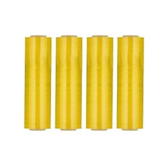 128 Rolls Cast Hand Stretch Wrap Cling 15″x1500′ Dark Yellow Pallet Shrink Film