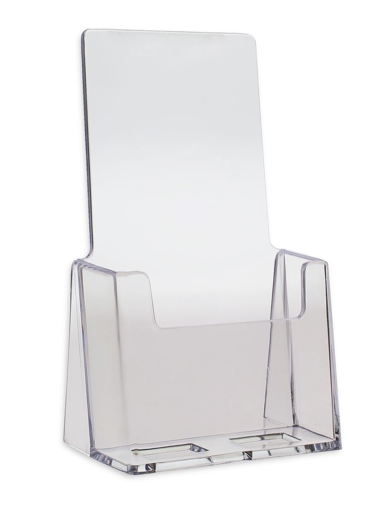 Dazzling Displays Clear Acrylic 4″ x 9″ Countertop Brochure Holder