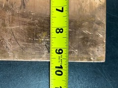 COPPER FLAT BAR PLATE 1/4″ x 6”H x 9 1/2”W .250” COPPER 110 SHEET