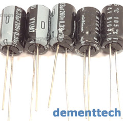 5x Nichicon VY 0.33uF 200V 105C radial electrolytic Capacitors (63V 100V 160V)