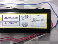 Advance R-1P825-TP 120V 1 T8 Rapid Start Ballast **Free Shipping**