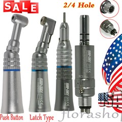 US Dental Slow Low Speed Handpiece Straight Contra Angle Air Motor 4 Holes