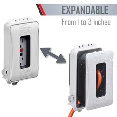 ML500W Single-Gang Mount 16-in-1 Flat Nonmetallic Weatherproof White 1 Pack
