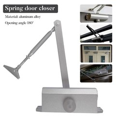 2Pack 65-85 KG Commercial Door Closer Silver Aluminium Alloy Heavy Duty 187lbs ;