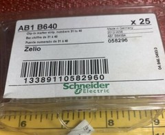 Lot of 25 Sets) Tele Schneider AB1B640 Clip In Terminal Block Number Strip 31-40