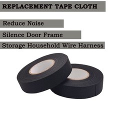 Electric Insulation Tape Fabric, 3/4In x 50ft Automotive Cloth, Black