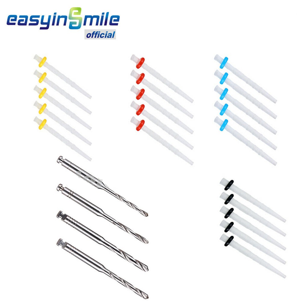 AAA Dental Endo Fiber Screw Post High-intensity Glass Quarts Post 4 Drills