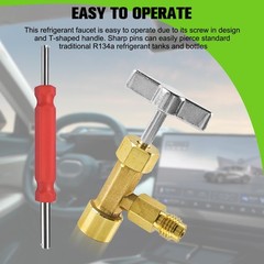 R134a Can Tap Self-Sealing & Puncture Vehicle Refrigerant Dispenser Valve