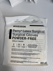 10 Packs/mckesson Size 7 perry latex Surgical gloves powder free 20-1070N