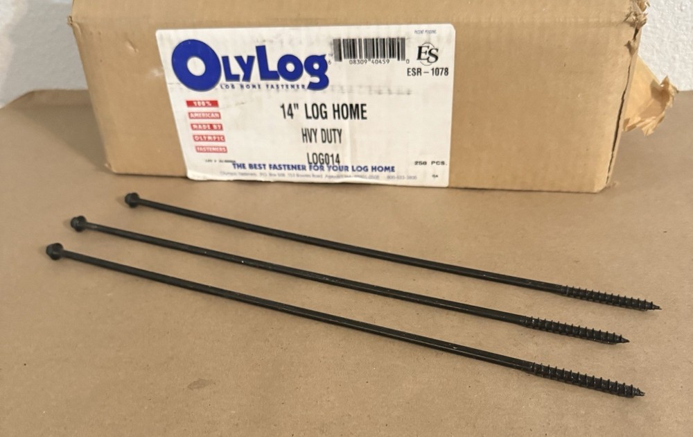 OlyLog structural wood screws 14″ with Hex Head 60 Pcs