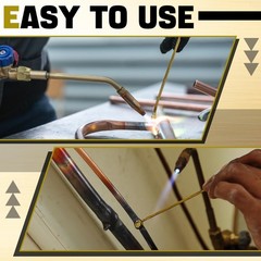 Moxweyeni 40 Pcs Brass Rods 1.5 mm 2 mm Brass Welding Brazing Rods Copper Alloy