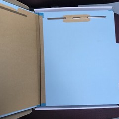 Blue Summit Supplies Presboard Classification Folders Light Blue – 1 Divider