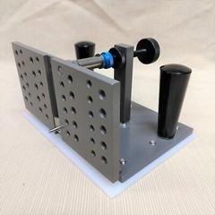 Knife Bevel Jig 6″ x 2.5″ with Handles and Hardware, D-D Work Rest Made in USA