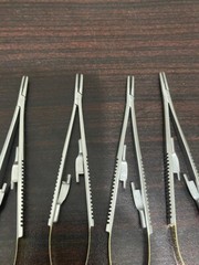 Lot of 4 HU FRIEDY Castroviejo straight Needle Holder 7″ 18cm NH5024