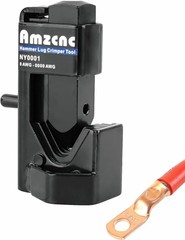 Durable Hammer Lug Crimper for Battery and Welding Cables – 1.4 lbs Light Weight
