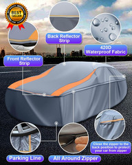 Full Enclosed Car Covers Universal Fit Dodge Challenger Charger Sedans Coupes