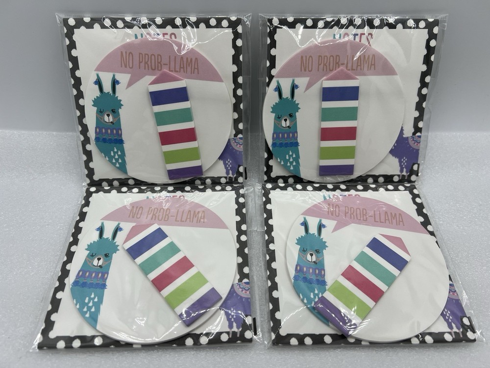Sticky Notes NO PROB-LLAMA 3pk (LOT of 4)