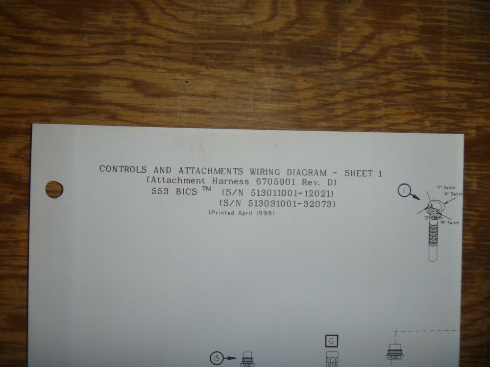 Bobcat 553 BICS Skid Steer Controls Electrical Wiring Diagram Manual 513011001