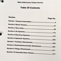 White 6100 6180 6600 6700 6900 Planter Service Manual Repair Work Shop Technical