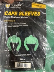 Tillman 6221L 9 oz. Green Westex Cotton Cape Sleeves