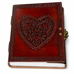 Handmade Leather Journal Notebook 8×6 with Lock Lined Pages Vintage Diary