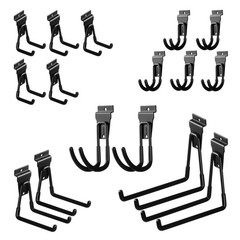 16 Pack Heavy Duty Slatwall Hooks – Garage Storage Accessories, Wall Hangers