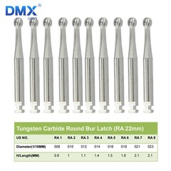 Round Carbide Burs for Slow Speed Latch RA (Choose Your Size & Qty) 22mm 26mm A