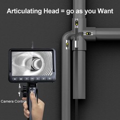 5FT Waterproof Dual Lens Inspection Camera – 1080P Borescope for Auto Repairs