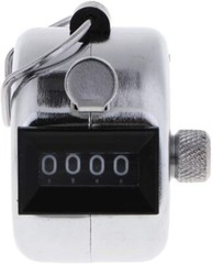 4 Digit Number Dual Clicker Golf Hand Tally Counter all metal Handy Convenient
