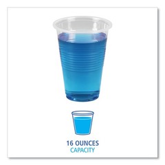 Boardwalk TRANSCUP16CT 16 oz. Plastic Cold Cups – Translucent (1000/CT) New