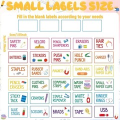 54Pcs Colorful Teacher Toolbox Labels for Classroom Organization & Decoration